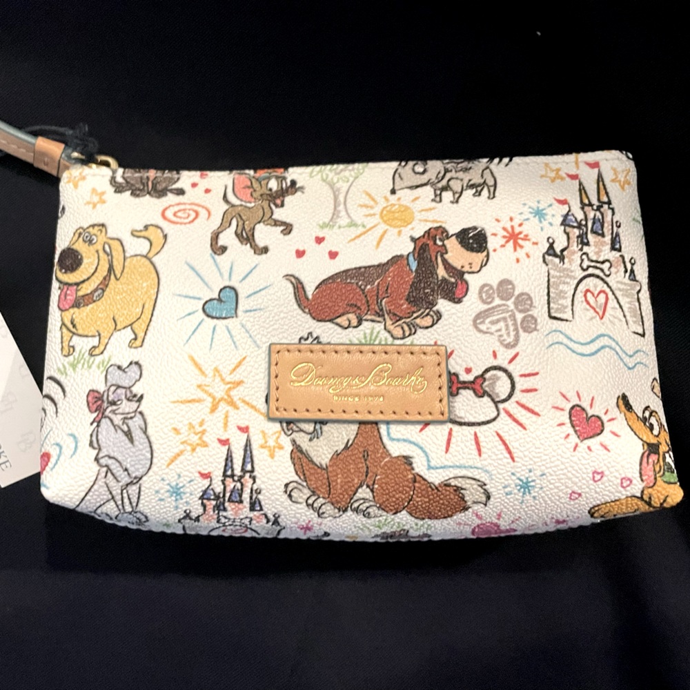 Disney dog Dooney & Bourke cosmetic bag wallet small new